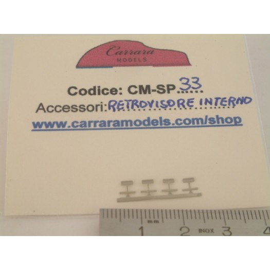 CM-SP33 set 4 pz specchi retrovisori interni in fotoincisione per modelli - scala 1:43